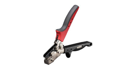 Pince à crever type Snaplock, cap acier 1mm, col de cygne 35 mm (lame réglable)